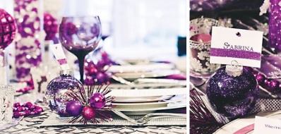 Purple table details