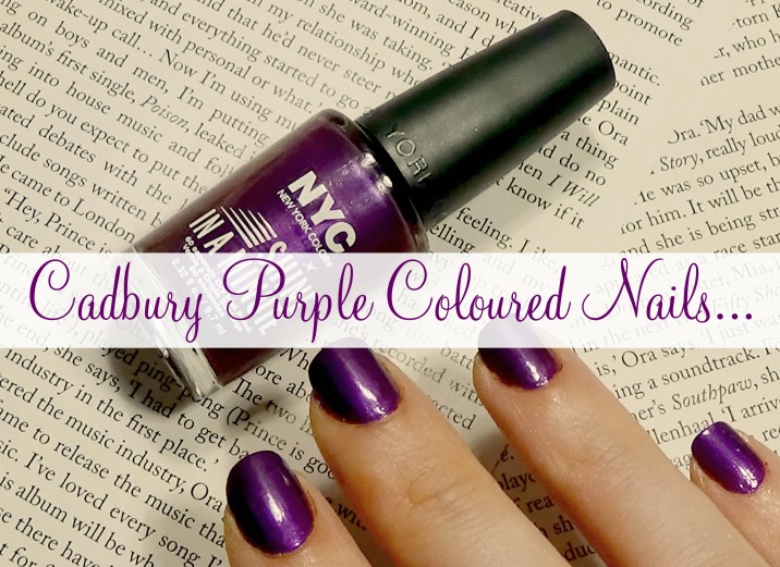 Cadbury Purple Coloured Nails